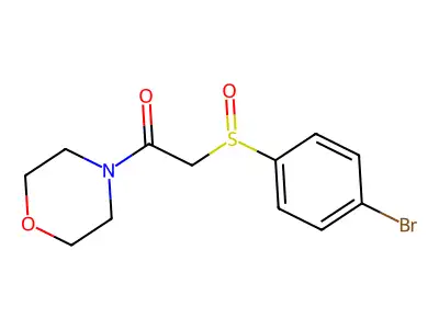 2-[(4-Bromophenyl)sulfinyl]-1-(4-morpholinyl)ethanone structure