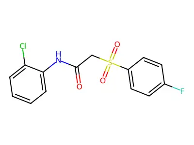 N-(2-chlorophenyl)-2-[(4-fluorophenyl)sulfonyl]acetamide structure