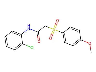 N-(2-chlorophenyl)-2-[(4-methoxyphenyl)sulfonyl]acetamide structure