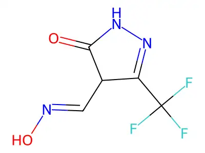 4-(Hydroxyiminomethyl)-3-(trifluoromethyl)-1,4-dihydropyrazol-5-one structure
