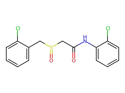 2-[(2-chlorobenzyl)sulfinyl]-N-(2-chlorophenyl)acetamide structure