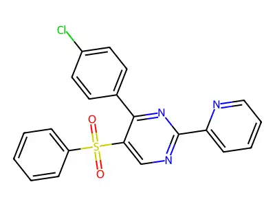 4-(4-Chlorophenyl)-5-(phenylsulfonyl)-2-(2-pyridinyl)pyrimidine structure