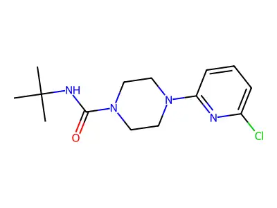 N-(tert-butyl)-4-(6-chloro-2-pyridinyl)tetrahydro-1(2H)-pyrazinecarboxamide structure