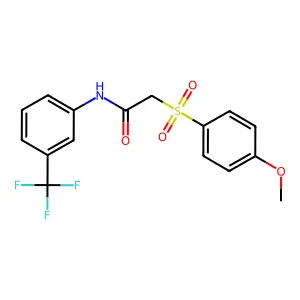 2-[(4-methoxyphenyl)sulfonyl]-N-[3-(trifluoromethyl)phenyl]acetamide structure