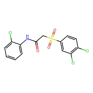 N-(2-chlorophenyl)-2-[(3,4-dichlorophenyl)sulfonyl]acetamide structure
