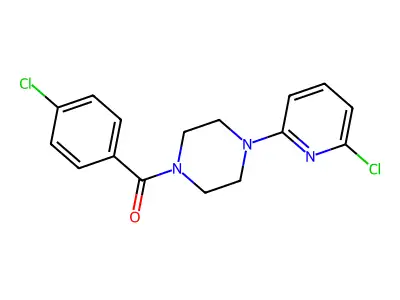 (4-Chlorophenyl)[4-(6-chloro-2-pyridinyl)piperazino]methanone structure