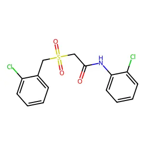2-[(2-chlorobenzyl)sulfonyl]-N-(2-chlorophenyl)acetamide structure