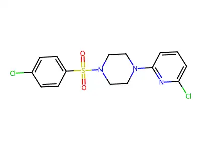 1-[(4-Chlorophenyl)sulfonyl]-4-(6-chloro-2-pyridinyl)piperazine structure