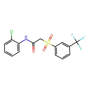 N-(2-chlorophenyl)-2-{[3-(trifluoromethyl)phenyl]sulfonyl}acetamide structure