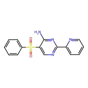 5-(Phenylsulfonyl)-2-(2-pyridinyl)-4-pyrimidinamine structure