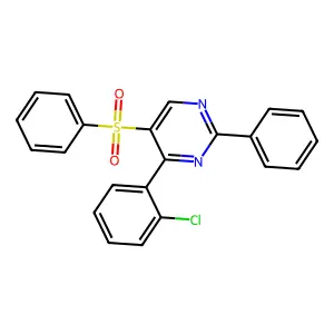 5-(Benzenesulfonyl)-4-(2-chlorophenyl)-2-phenylpyrimidine structure