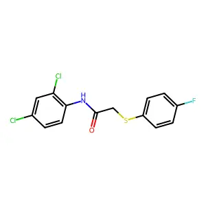 N-(2,4-dichlorophenyl)-2-[(4-fluorophenyl)sulfanyl]acetamide structure