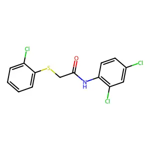 2-[(2-chlorophenyl)sulfanyl]-N-(2,4-dichlorophenyl)acetamide structure