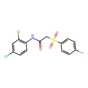 N-(2,4-dichlorophenyl)-2-[(4-fluorophenyl)sulfonyl]acetamide structure