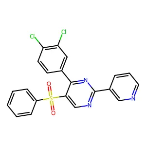 4-(3,4-Dichlorophenyl)-5-(phenylsulfonyl)-2-(3-pyridinyl)pyrimidine structure