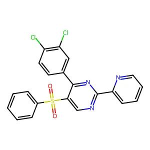 4-(3,4-Dichlorophenyl)-5-(phenylsulfonyl)-2-(2-pyridinyl)pyrimidine structure