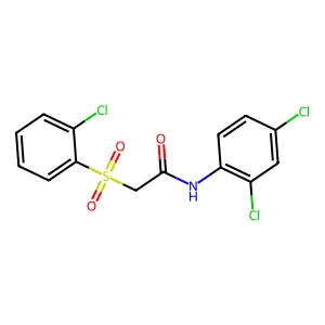 2-[(2-chlorophenyl)sulfonyl]-N-(2,4-dichlorophenyl)acetamide structure