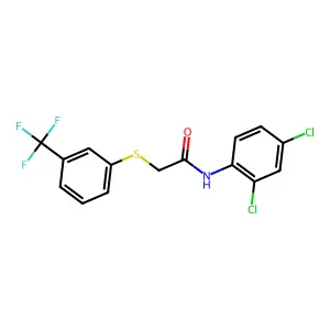 N-(2,4-dichlorophenyl)-2-{[3-(trifluoromethyl)phenyl]sulfanyl}acetamide structure