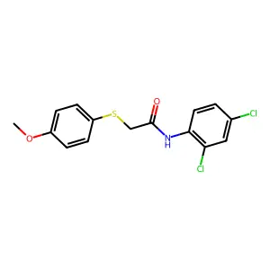 N-(2,4-dichlorophenyl)-2-[(4-methoxyphenyl)sulfanyl]acetamide structure