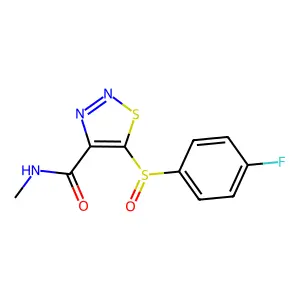 5-[(4-fluorophenyl)sulfinyl]-N-methyl-1,2,3-thiadiazole-4-carboxamide structure