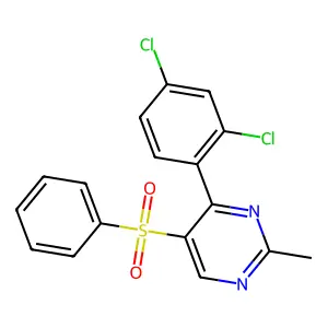 5-(Benzenesulfonyl)-4-(2,4-dichlorophenyl)-2-methylpyrimidine structure