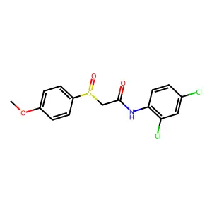 N-(2,4-dichlorophenyl)-2-[(4-methoxyphenyl)sulfinyl]acetamide structure