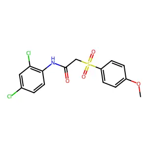 N-(2,4-dichlorophenyl)-2-[(4-methoxyphenyl)sulfonyl]acetamide structure