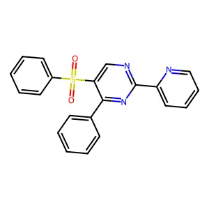 Phenyl 4-phenyl-2-(2-pyridinyl)-5-pyrimidinyl sulfone structure