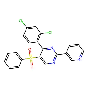 4-(2,4-Dichlorophenyl)-5-(phenylsulfonyl)-2-(3-pyridinyl)pyrimidine structure