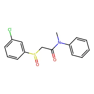 2-[(3-chlorophenyl)sulfinyl]-N-methyl-N-phenylacetamide structure