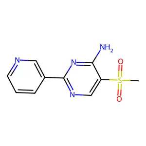 5-(Methylsulfonyl)-2-(3-pyridinyl)-4-pyrimidinamine structure