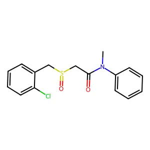 2-[(2-chlorobenzyl)sulfinyl]-N-methyl-N-phenylacetamide structure