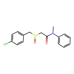 2-[(4-chlorobenzyl)sulfinyl]-N-methyl-N-phenylacetamide structure