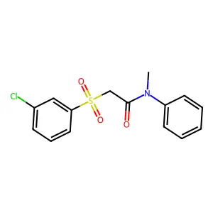 2-(3-chlorobenzenesulfonyl)-N-methyl-N-phenylacetamide structure