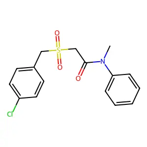 2-[(4-chlorobenzyl)sulfonyl]-N-methyl-N-phenylacetamide structure