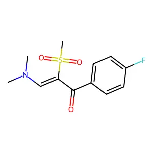 (2Z)-3-(dimethylamino)-1-(4-fluorophenyl)-2-methanesulfonylprop-2-en-1-one structure