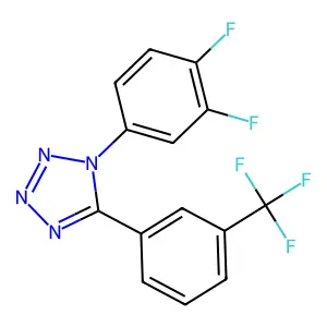 1-(3,4-difluorophenyl)-5-[3-(trifluoromethyl)phenyl]-1H-1,2,3,4-tetraazole structure