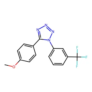5-(4-methoxyphenyl)-1-[3-(trifluoromethyl)phenyl]-1H-1,2,3,4-tetraazole structure