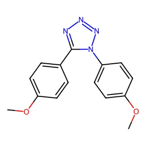 1,5-bis(4-methoxyphenyl)-1H-1,2,3,4-tetraazole structure