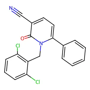 1-(2,6-Dichlorobenzyl)-2-oxo-6-phenyl-1,2-dihydro-3-pyridinecarbonitrile structure