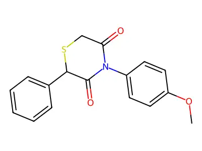 4-(4-Methoxyphenyl)-2-phenyl-3,5-thiomorpholinedione structure