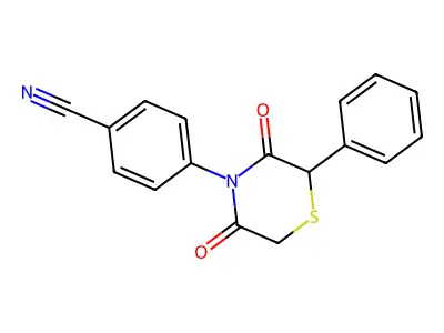 4-(3,5-Dioxo-2-phenylthiomorpholin-4-yl)benzonitrile structure