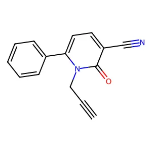 2-Oxo-6-phenyl-1-(2-propynyl)-1,2-dihydro-3-pyridinecarbonitrile structure