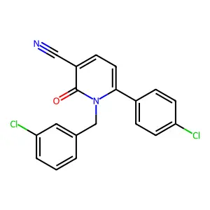 1-(3-Chlorobenzyl)-6-(4-chlorophenyl)-2-oxo-1,2-dihydro-3-pyridinecarbonitrile structure