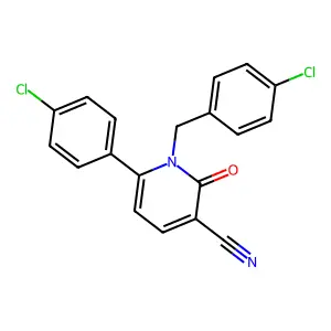 1-(4-Chlorobenzyl)-6-(4-chlorophenyl)-2-oxo-1,2-dihydro-3-pyridinecarbonitrile structure