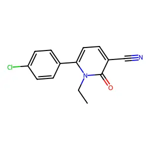 6-(4-Chlorophenyl)-1-ethyl-2-oxo-1,2-dihydro-3-pyridinecarbonitrile structure
