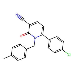 6-(4-Chlorophenyl)-1-(4-methylbenzyl)-2-oxo-1,2-dihydro-3-pyridinecarbonitrile structure