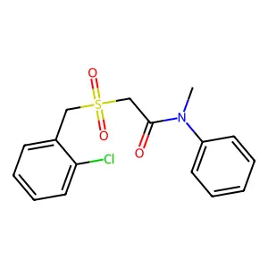 2-[(2-chlorobenzyl)sulfonyl]-N-methyl-N-phenylacetamide structure