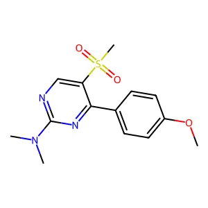 4-(4-methoxyphenyl)-N,N-dimethyl-5-(methylsulfonyl)-2-pyrimidinamine structure