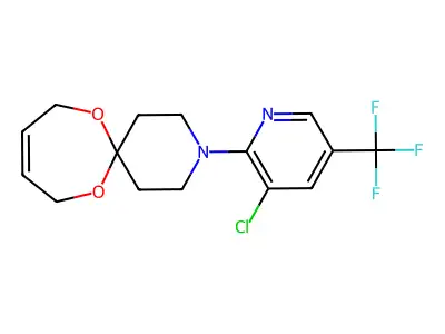 3-[3-chloro-5-(trifluoromethyl)pyridin-2-yl]-7,12-dioxa-3-azaspiro[5.6]dodec-9-ene structure